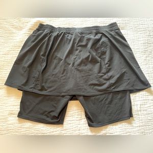 Juno Active Swim Shorts with Skirt - Black - Size 3X